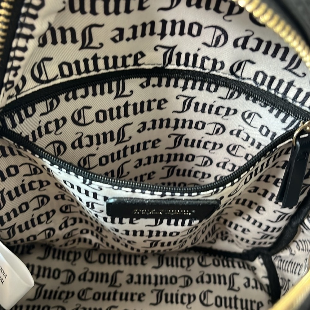NEW Juicy Couture Liquorice Big Spender Studded Velvet Backpack - Picture 8 of 12